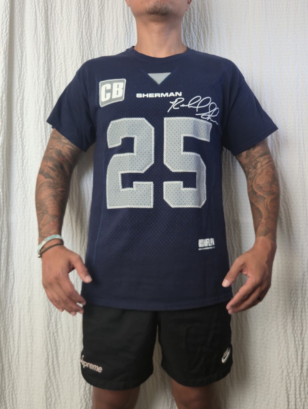 Seahawks Sherman Jersey Shirt Large